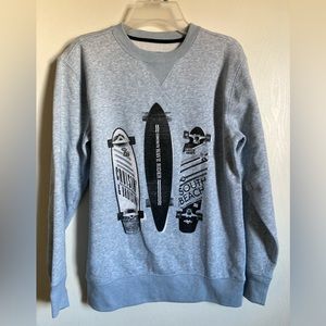 🌞The Children’s Place Gray Skateboard Graphic Long Sleeve Sweatshirt